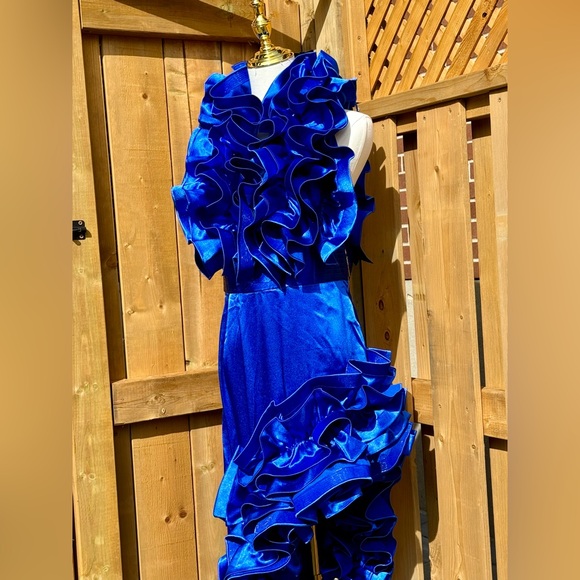 🆕 BRONX & BANCO 🧿 NWOT Aurora Cobalt Blue Gown, Sz M / US 6 - Picture 6 of 17